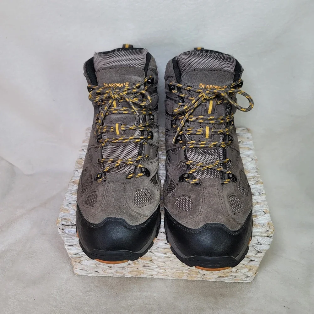 Bearpaw Brock Wide Mens Waterproof Hiking Boots Grey Black 11.5 Gorpcore Utility